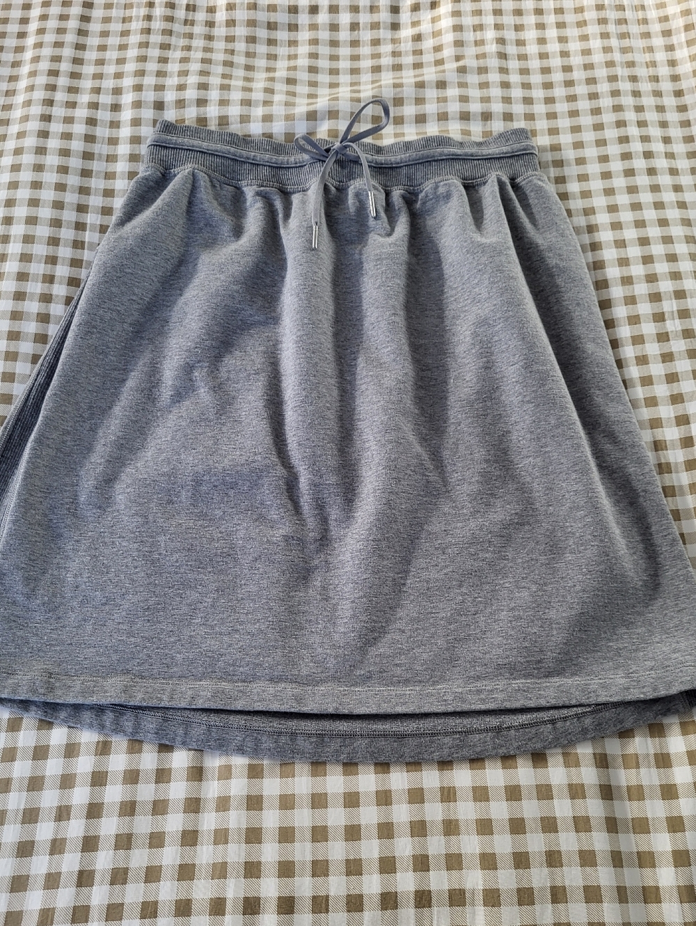 Lululemon Women’s Gray Cotton Drawstring Casual Skirt, Sz 8
